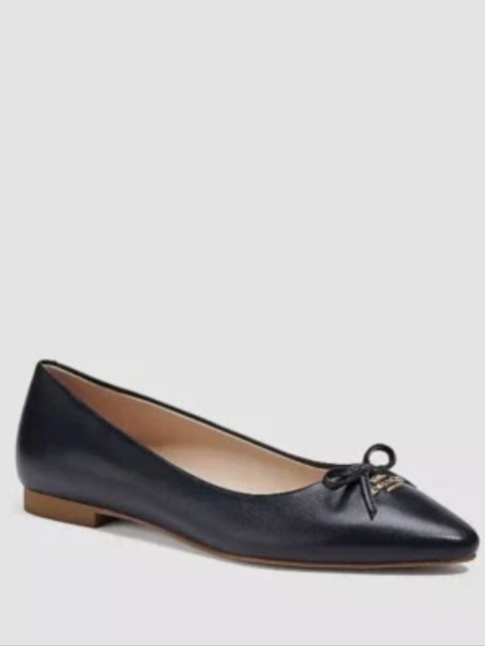 Coach Women’s Annabel Leather Black Ballet Flats, Sz 9